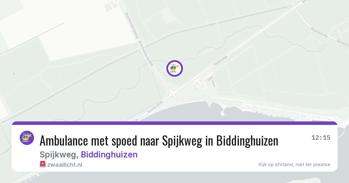 Ambulance met spoed naar Spijkweg in Biddinghuizen — 4 jun 2026