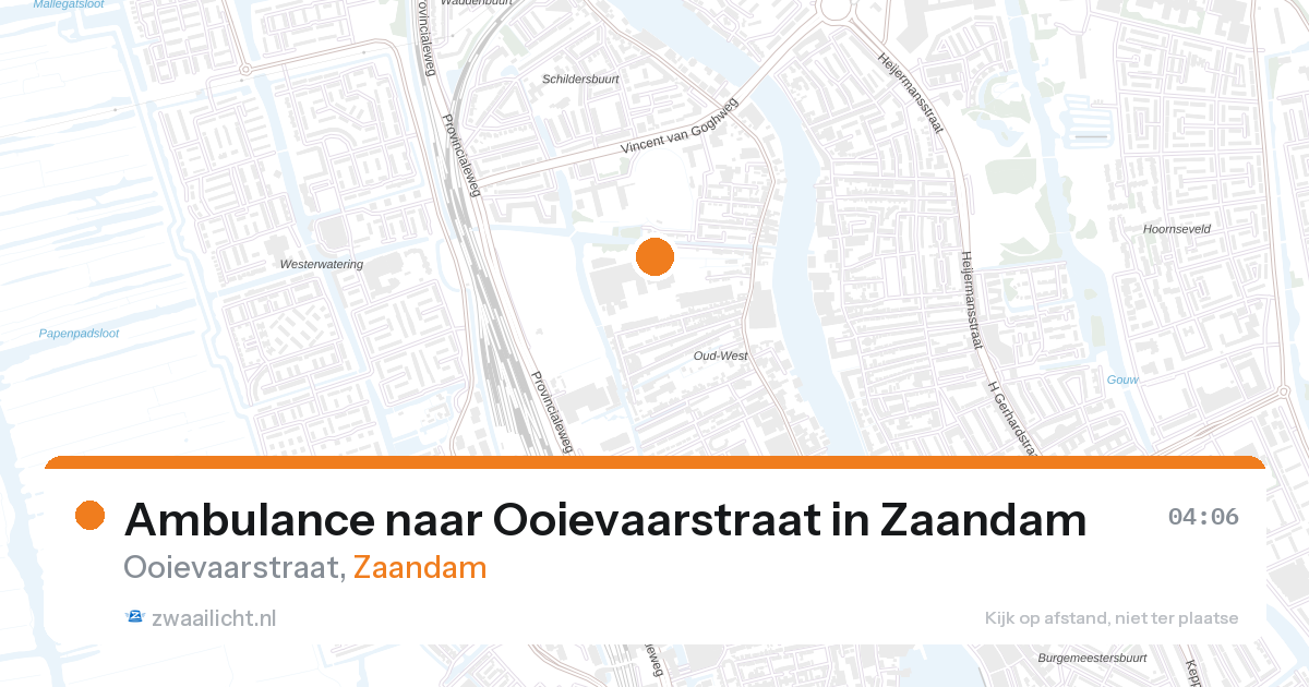 Ambulance naar Ooievaarstraat in Zaandam — 16 jun 2026