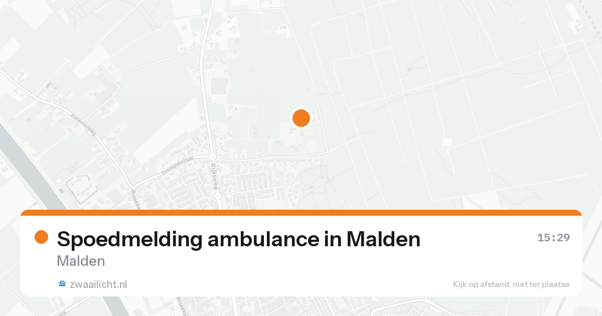 Spoedmelding ambulance in Malden — 17 aug 2026