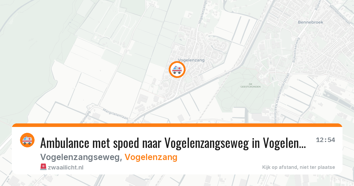 Ambulance met spoed naar Vogelenzangseweg in Vogelenzang — 20 jun 2026