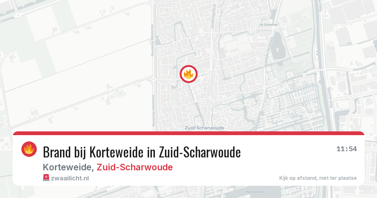 Brand bij Korteweide in Zuid-Scharwoude — 7 mrt 2026