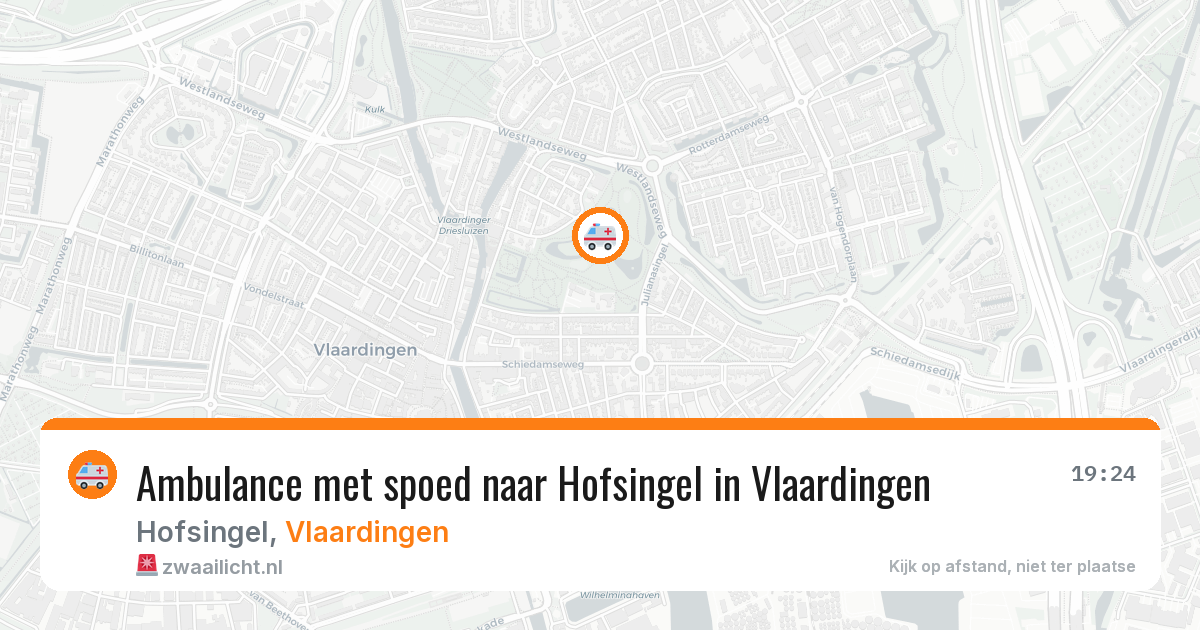 Ambulance met spoed naar Hofsingel in Vlaardingen — 7 jul 2026