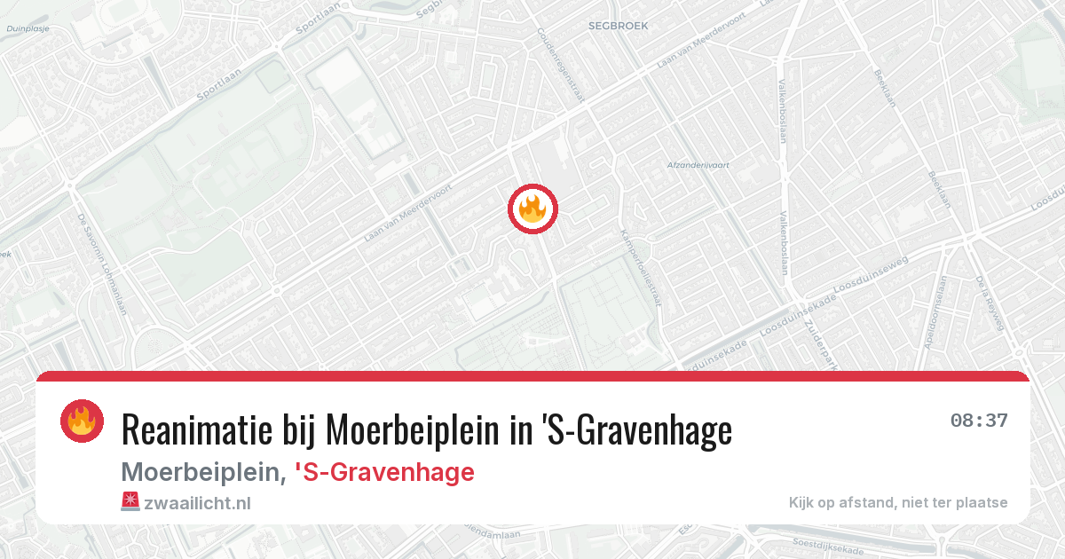 Reanimatie bij Moerbeiplein in 'S-Gravenhage — 21 mei 2026