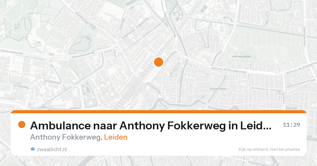 Ambulance naar Anthony Fokkerweg in Leiden — 15 aug 2026