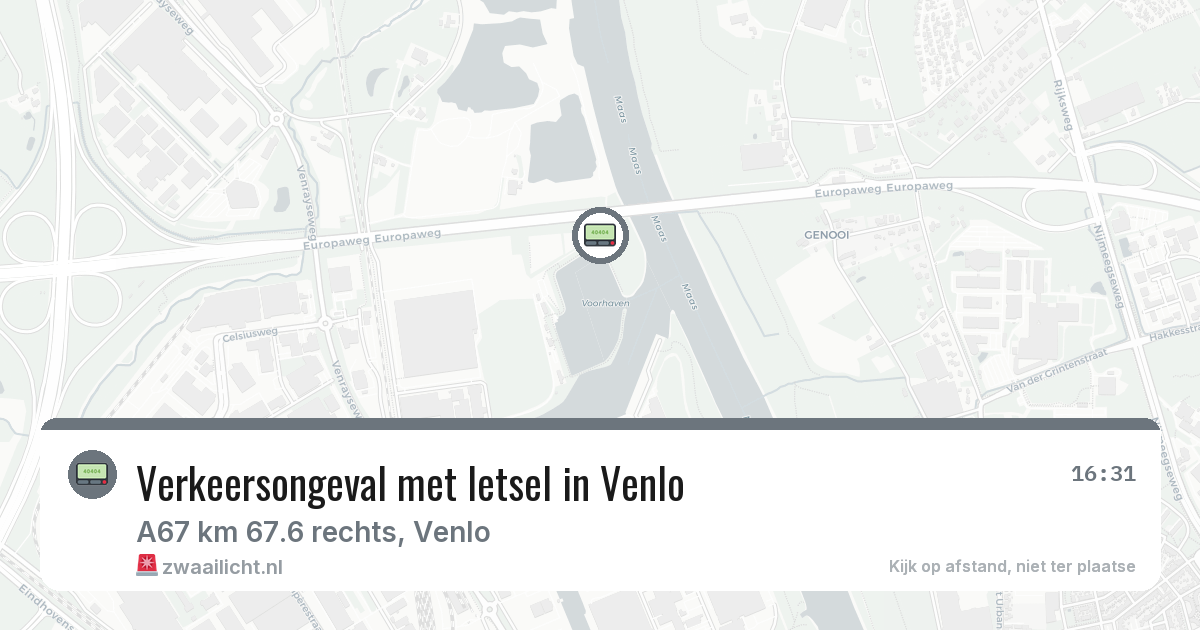 Verkeersongeval met letsel in Venlo — 22 apr 2026