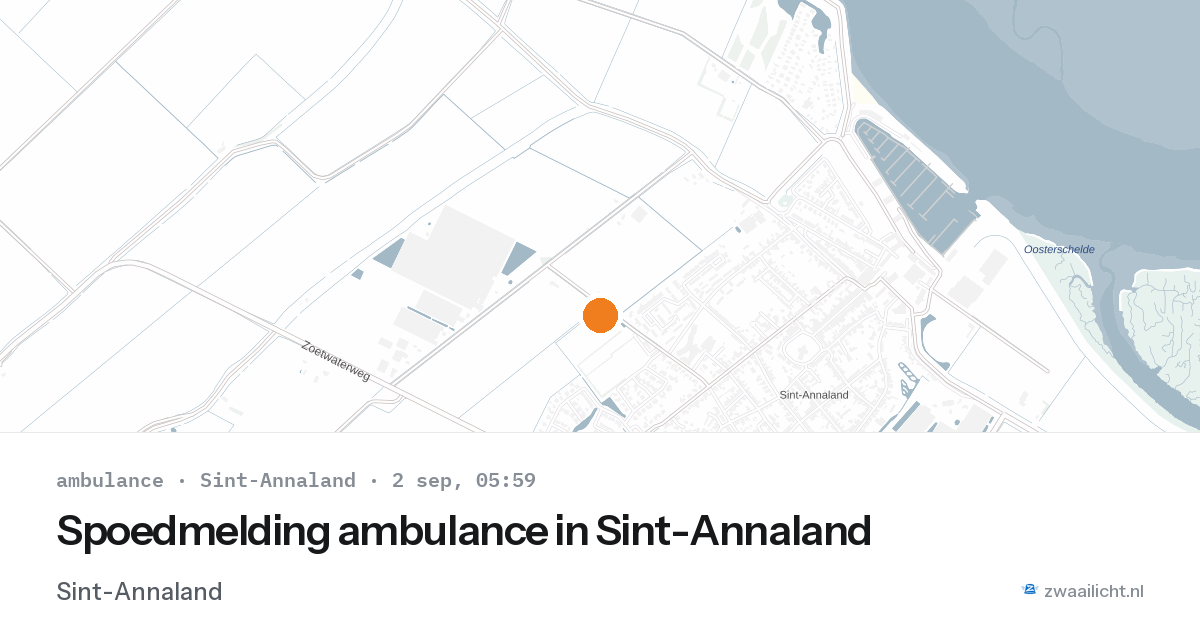 Spoedmelding ambulance in Sint-Annaland — 2 sep 2026