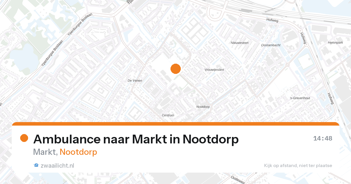 Ambulance naar Markt in Nootdorp — 27 aug 2026