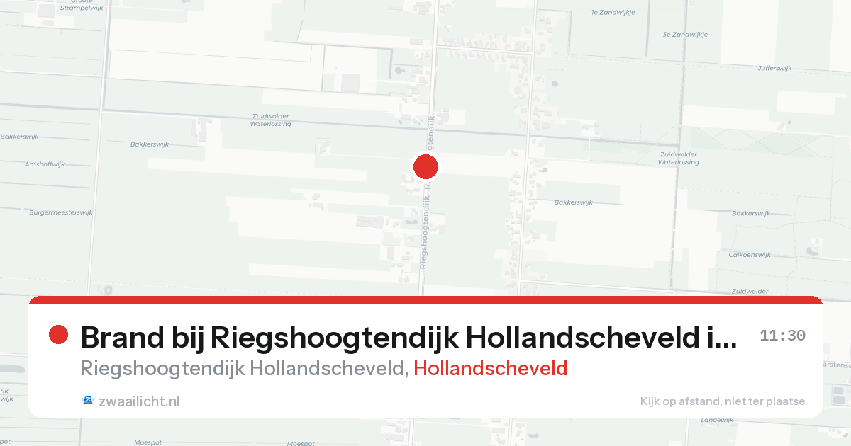 Brand bij Riegshoogtendijk Hollandscheveld in Hollandscheveld — 17 aug 2026