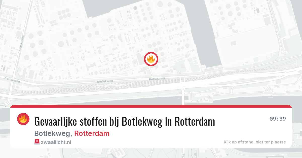 Gevaarlijke stoffen bij Botlekweg in Rotterdam — 25 jun 2026