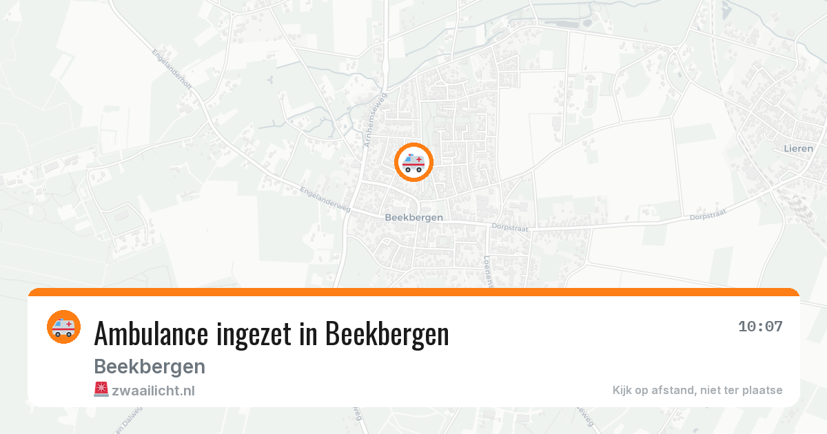 Ambulance ingezet in Beekbergen — 2 aug 2026