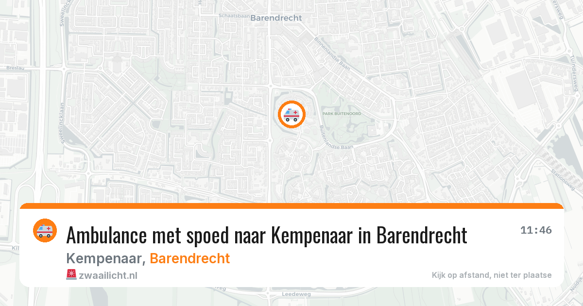 Ambulance met spoed naar Kempenaar in Barendrecht — 11 aug 2026