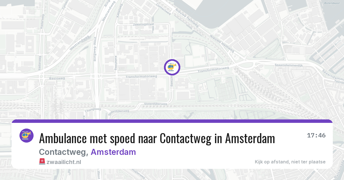 Ambulance met spoed naar Contactweg in Amsterdam — 3 mrt 2026