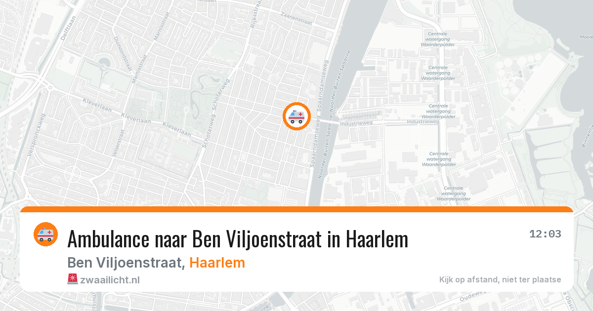 Ambulance naar Ben Viljoenstraat in Haarlem — 11 mei 2026