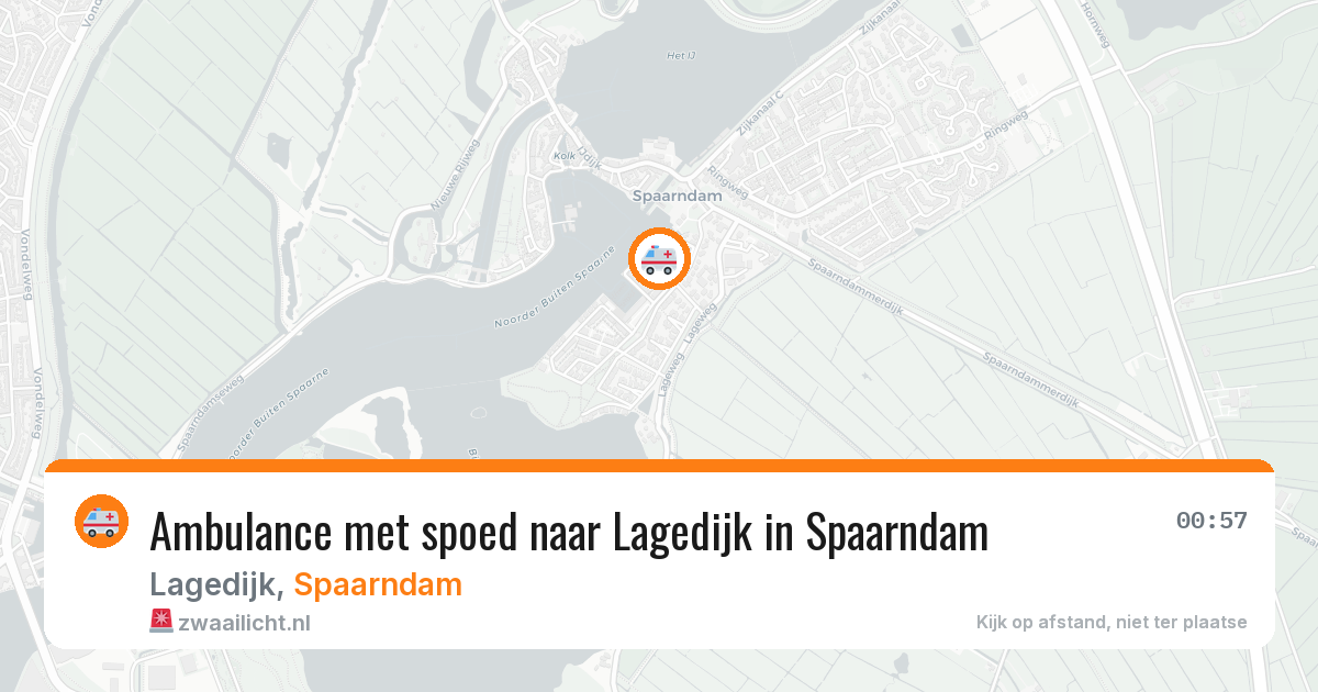 Ambulance met spoed naar Lagedijk in Spaarndam — 23 jul 2026