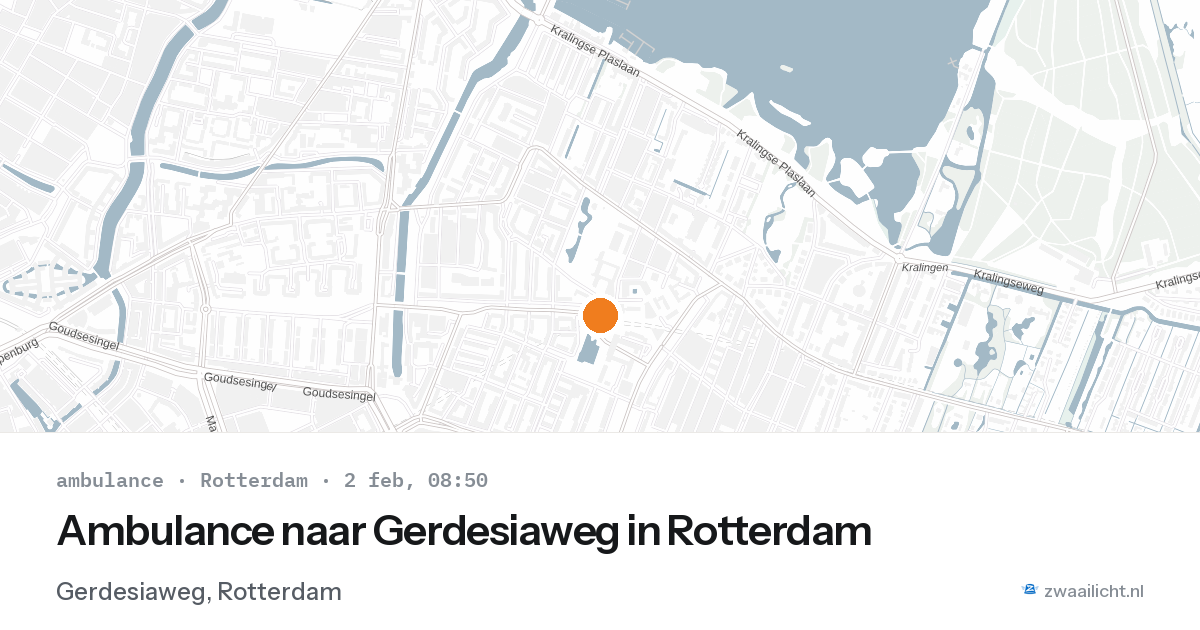 Ambulance naar Gerdesiaweg in Rotterdam — 2 feb 2026