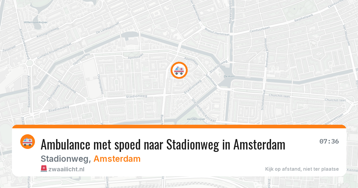 Ambulance met spoed naar Stadionweg in Amsterdam — 29 mei 2026