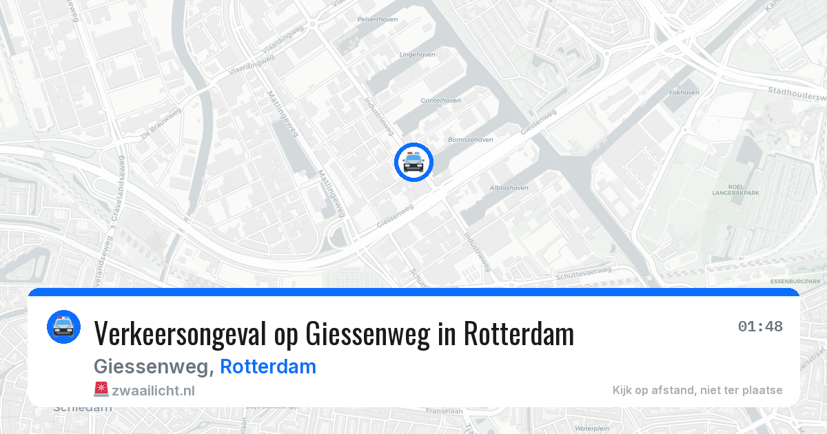 Verkeersongeval op Giessenweg in Rotterdam — 15 jul 2026