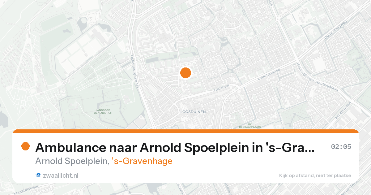 Ambulance naar Arnold Spoelplein in 's-Gravenhage — 26 aug 2026