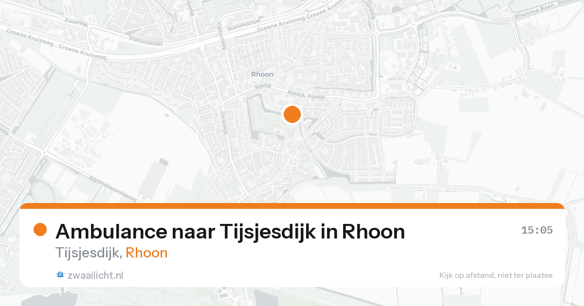 Ambulance naar Tijsjesdijk in Rhoon — 19 aug 2026
