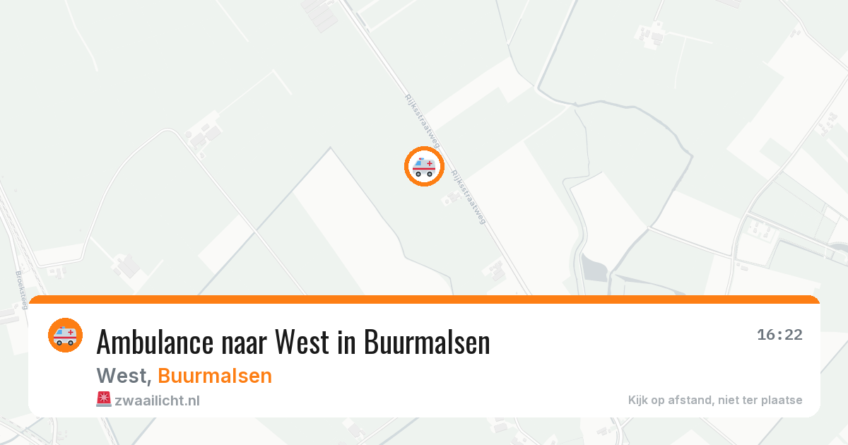 Ambulance naar West in Buurmalsen — 13 aug 2026