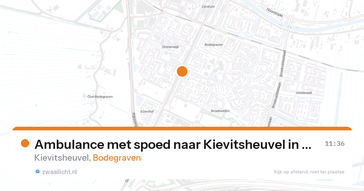 Ambulance met spoed naar Kievitsheuvel in Bodegraven — 18 mei 2026