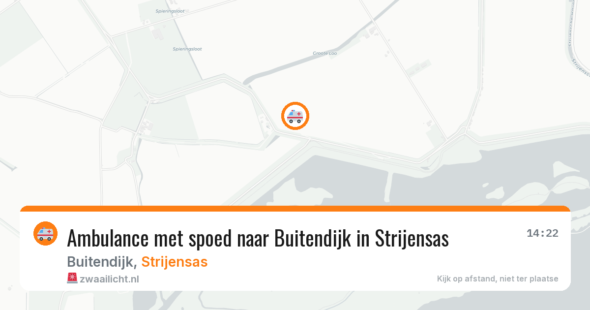 Ambulance met spoed naar Buitendijk in Strijensas — 10 aug 2026