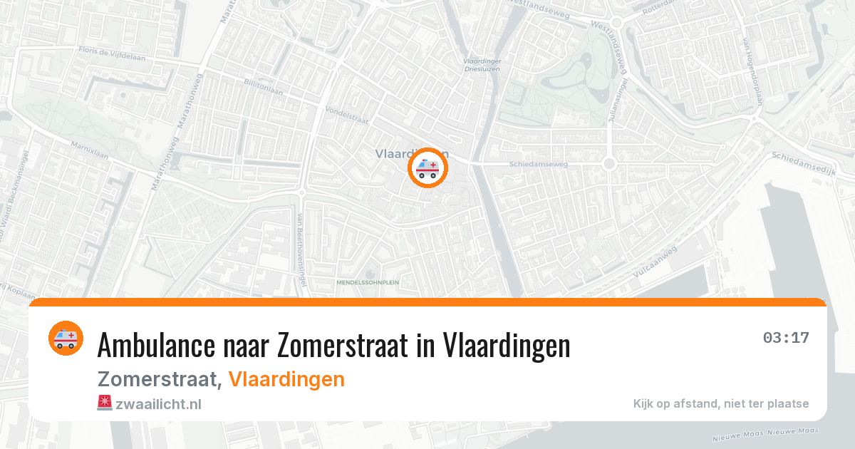 Ambulance naar Zomerstraat in Vlaardingen — 11 jul 2026