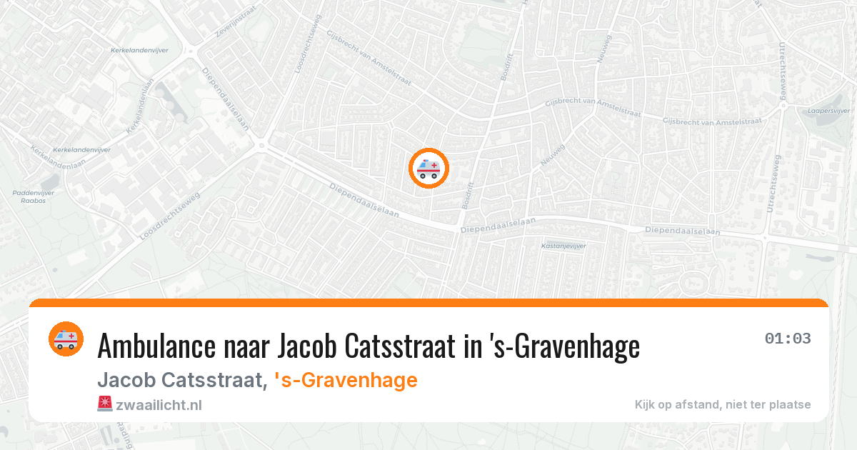 Ambulance naar Jacob Catsstraat in 's-Gravenhage — 1 apr 2026