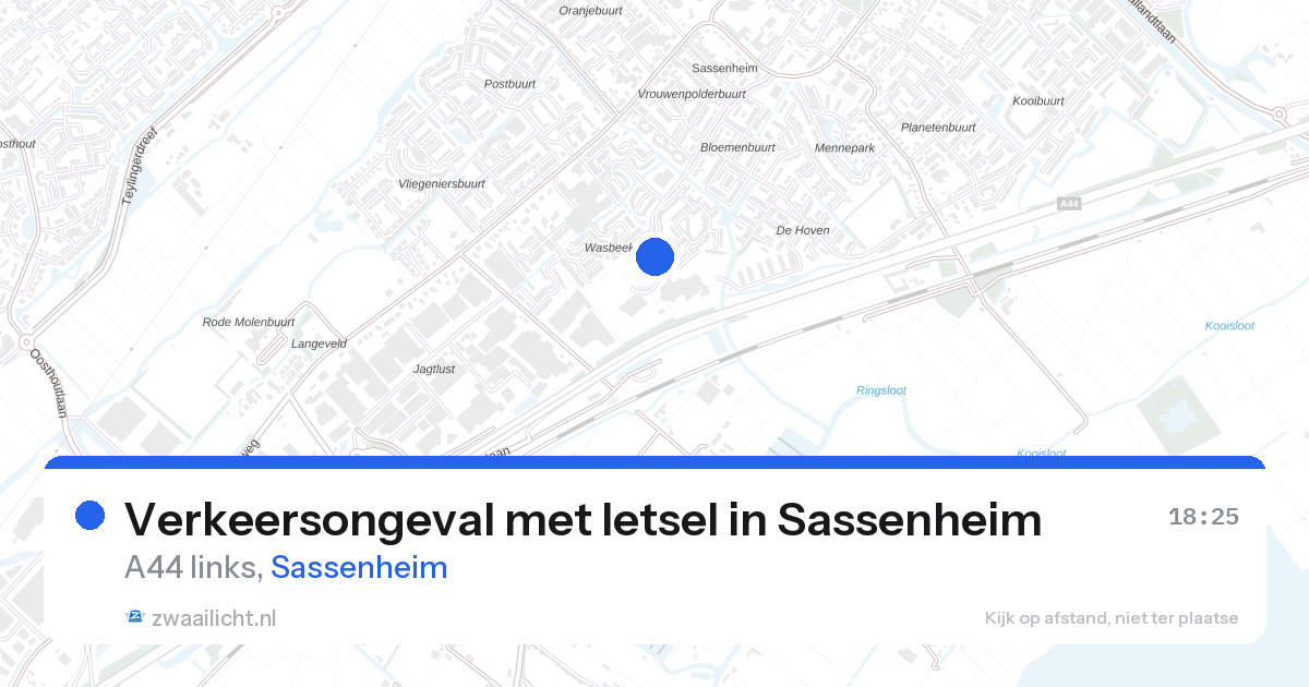 Verkeersongeval met letsel in Sassenheim — 27 aug 2026