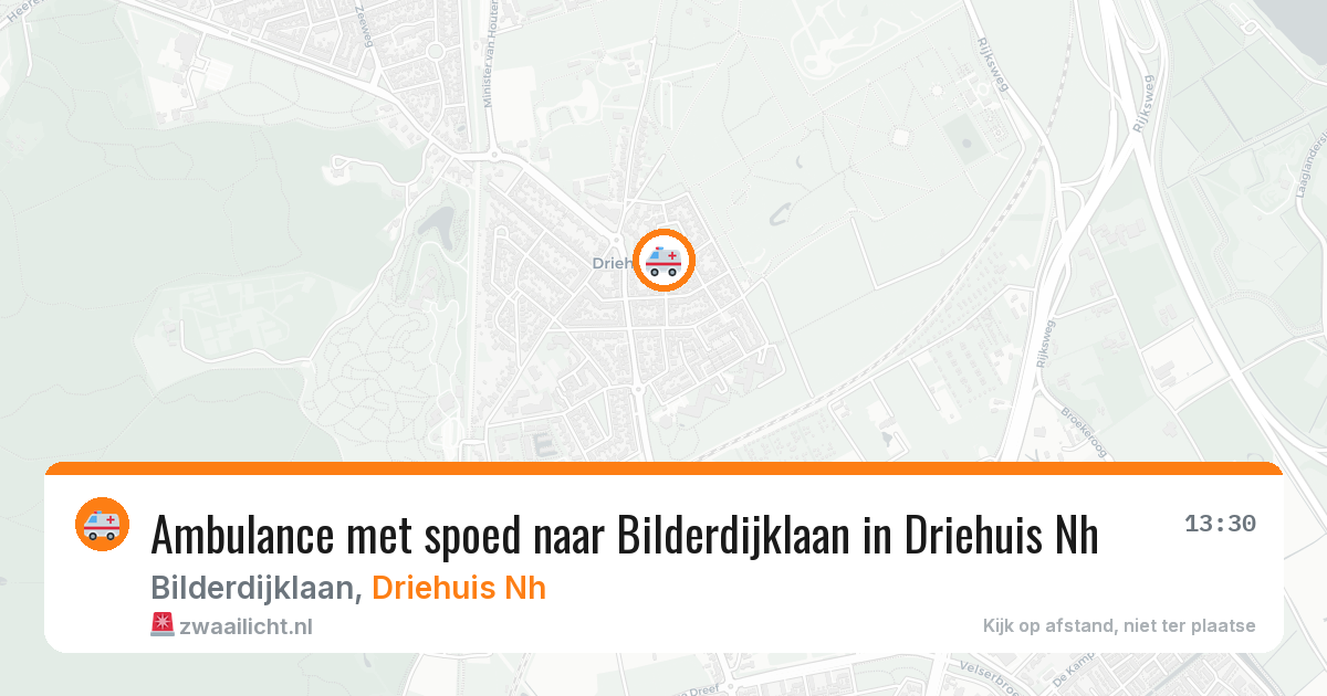 Ambulance met spoed naar Bilderdijklaan in Driehuis Nh — 28 jan 2026