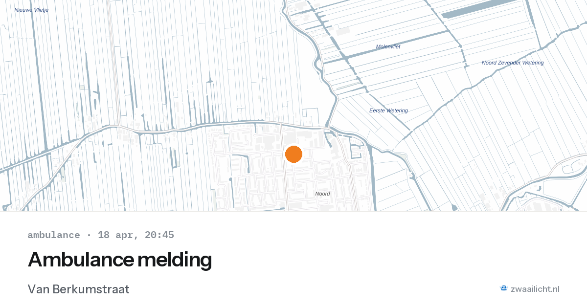 Ambulance melding — 18 apr 2026