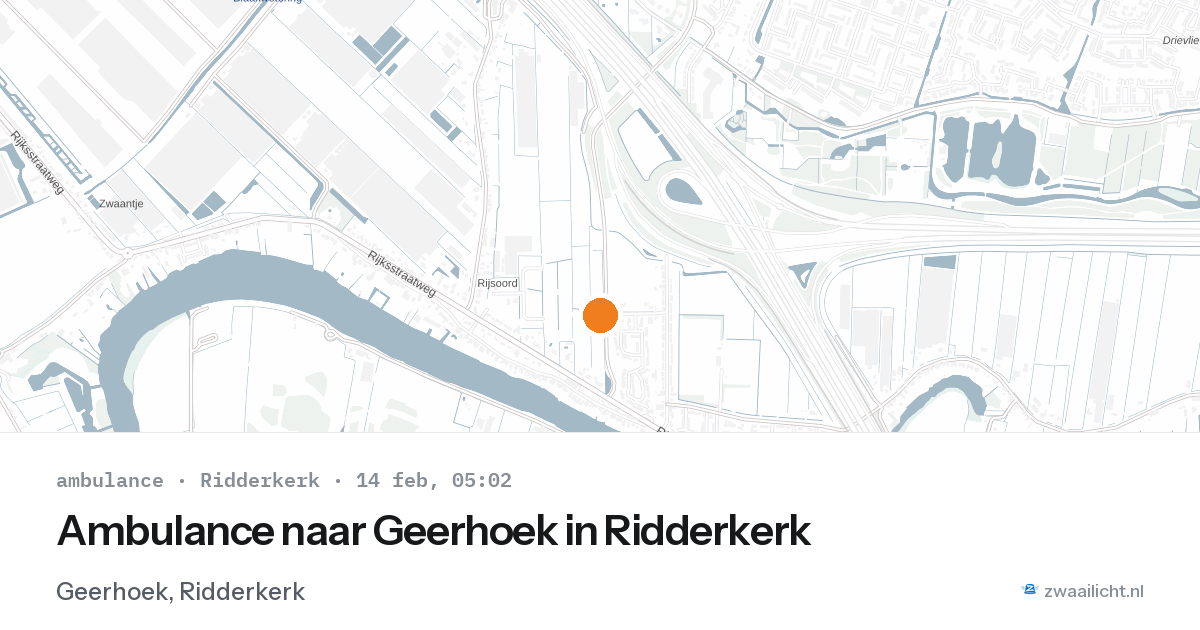 Ambulance naar Geerhoek in Ridderkerk — 14 feb 2026