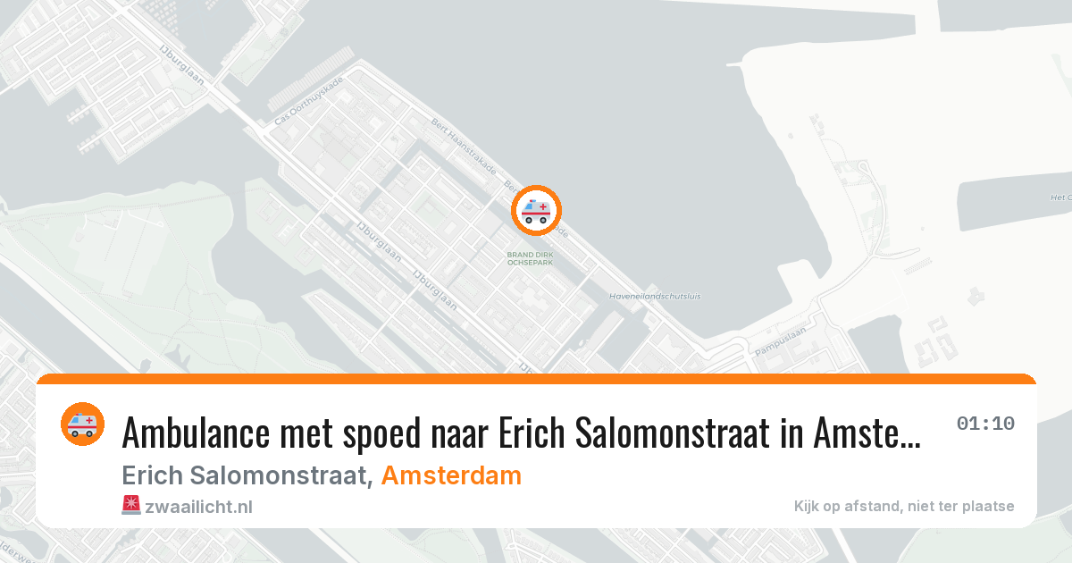 Ambulance met spoed naar Erich Salomonstraat in Amsterdam — 24 mrt 2026