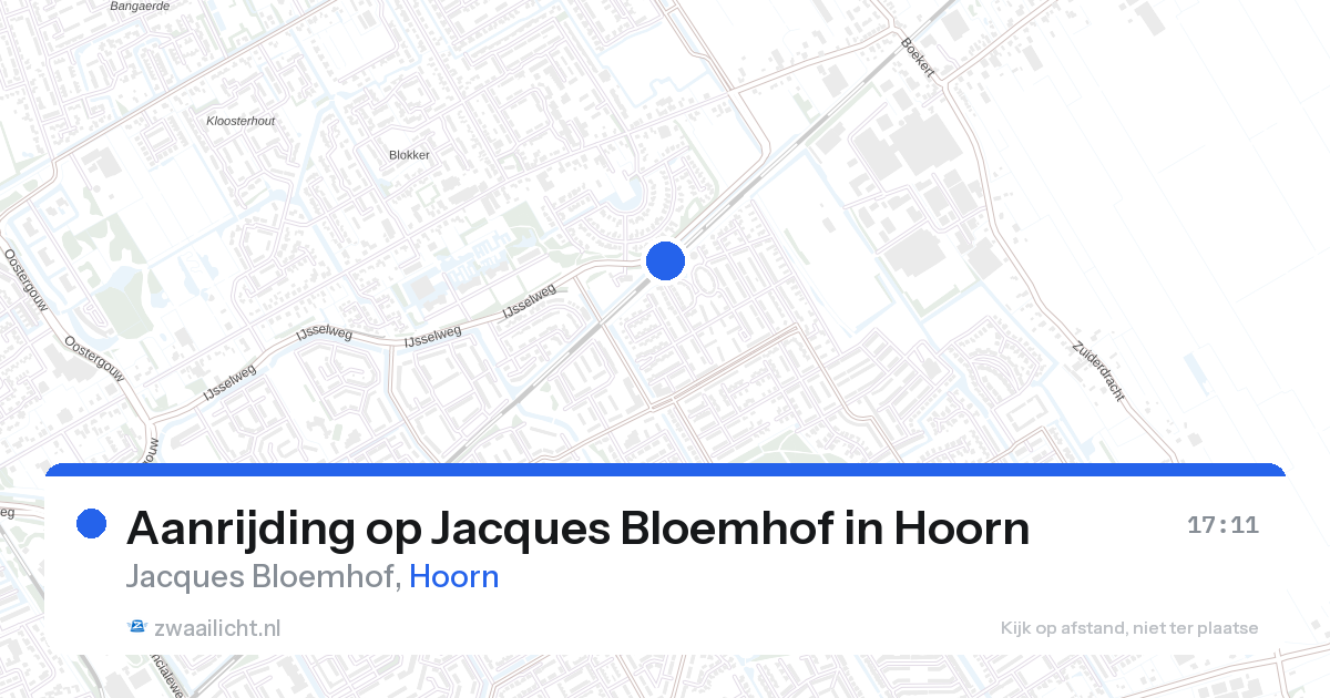 Aanrijding op Jacques Bloemhof in Hoorn — 27 aug 2026
