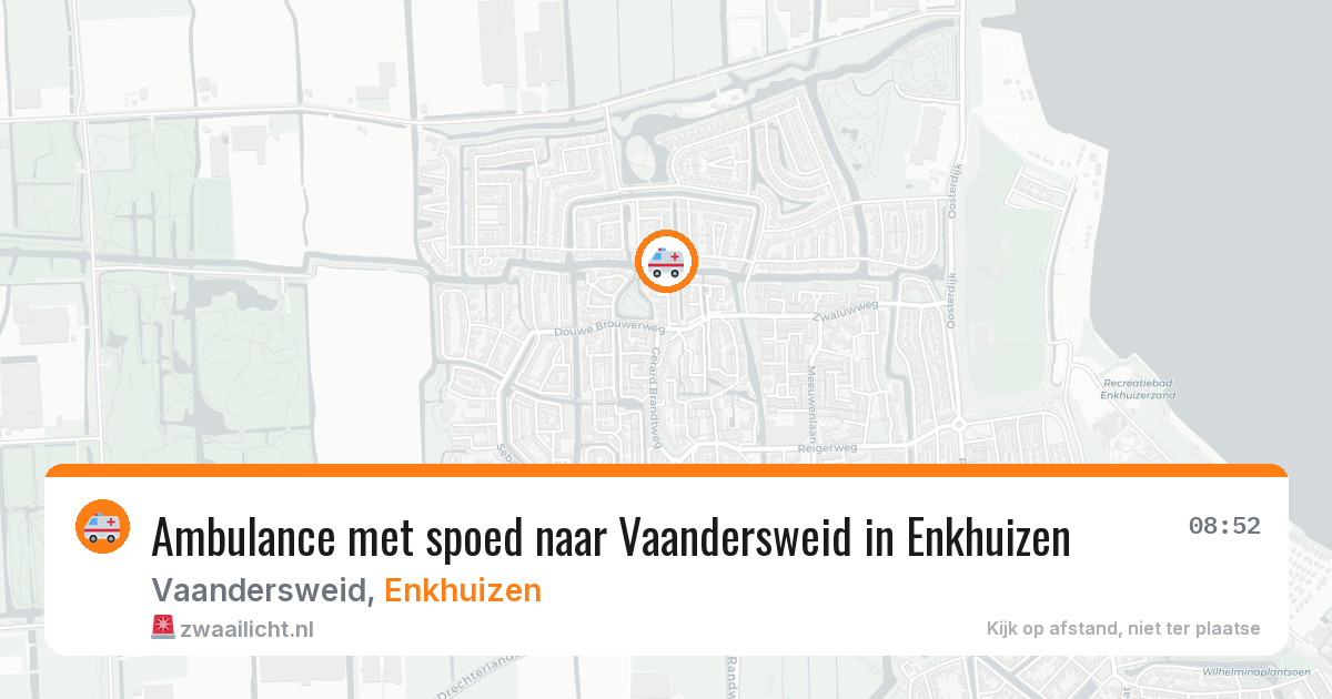 Ambulance met spoed naar Vaandersweid in Enkhuizen — 16 apr 2026
