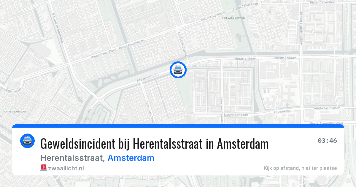 Geweldsincident bij Herentalsstraat in Amsterdam — 11 jul 2026