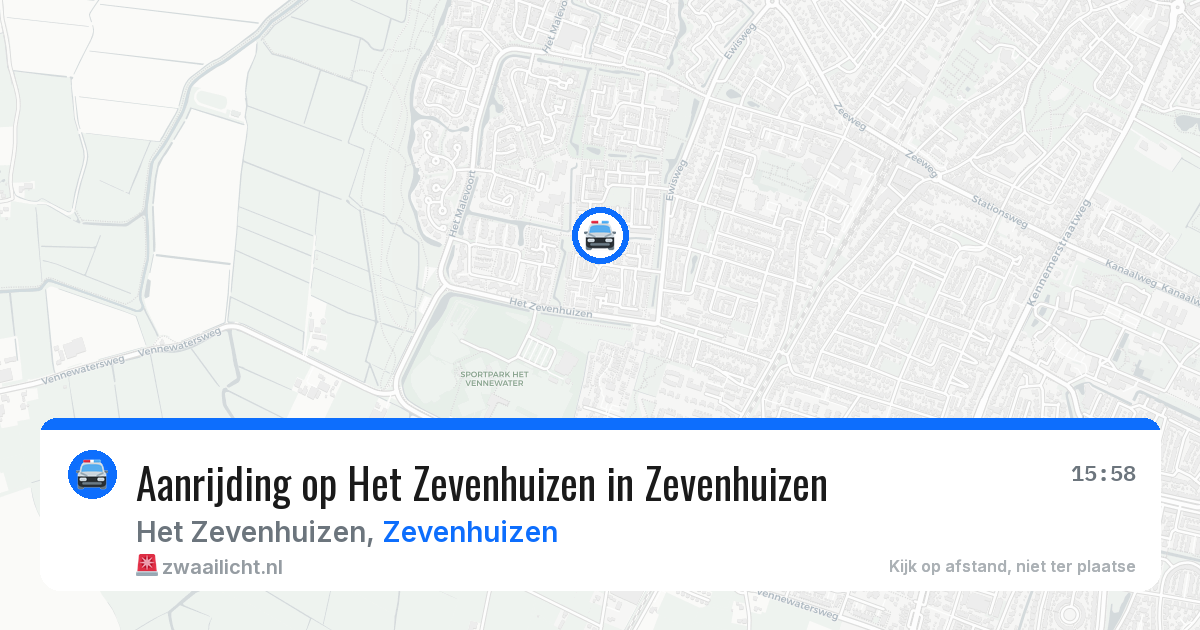 Aanrijding op Het Zevenhuizen in Zevenhuizen — 21 jun 2026