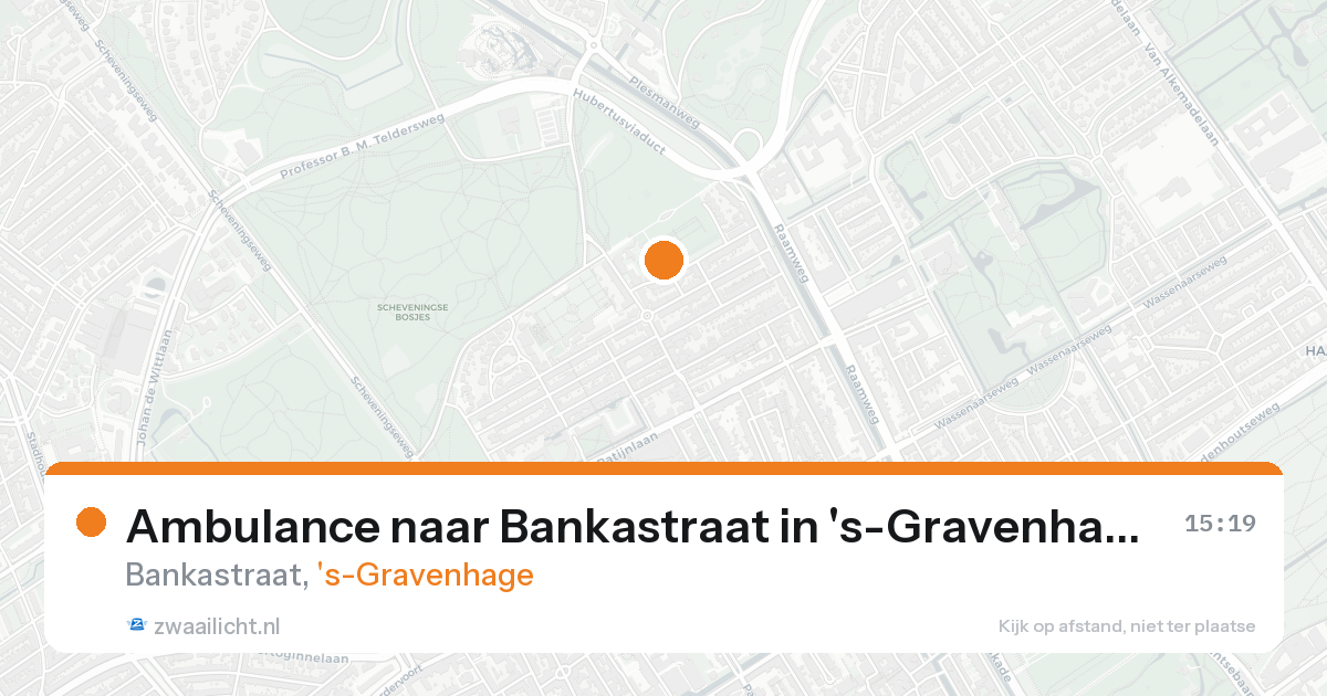 Ambulance naar Bankastraat in 's-Gravenhage — 17 aug 2026