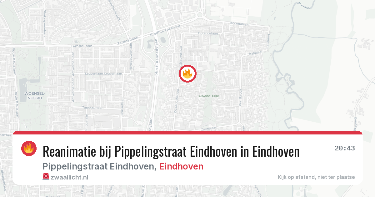 Reanimatie bij Pippelingstraat Eindhoven in Eindhoven — 14 aug 2026