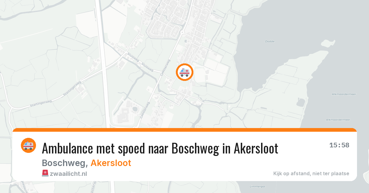 Ambulance met spoed naar Boschweg in Akersloot — 9 mei 2026