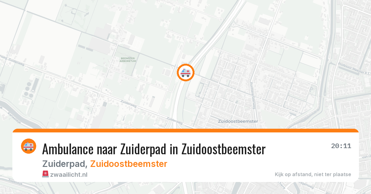 Ambulance naar Zuiderpad in Zuidoostbeemster — 14 aug 2026
