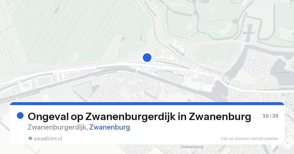 Ongeval op Zwanenburgerdijk in Zwanenburg — 25 aug 2026