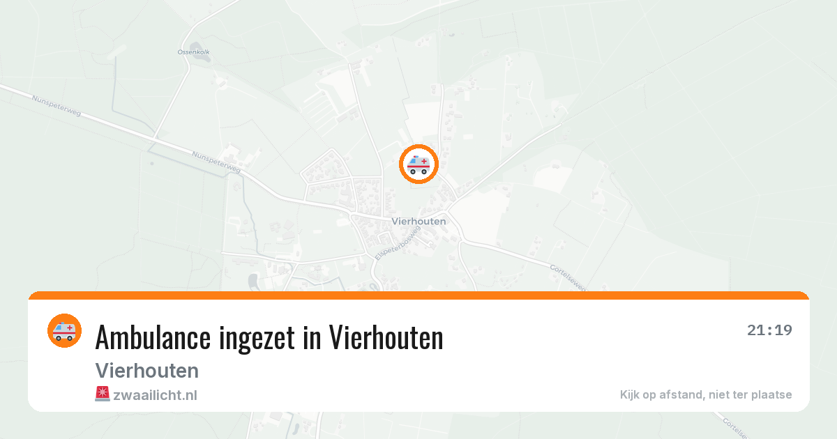 Ambulance ingezet in Vierhouten — 5 aug 2026