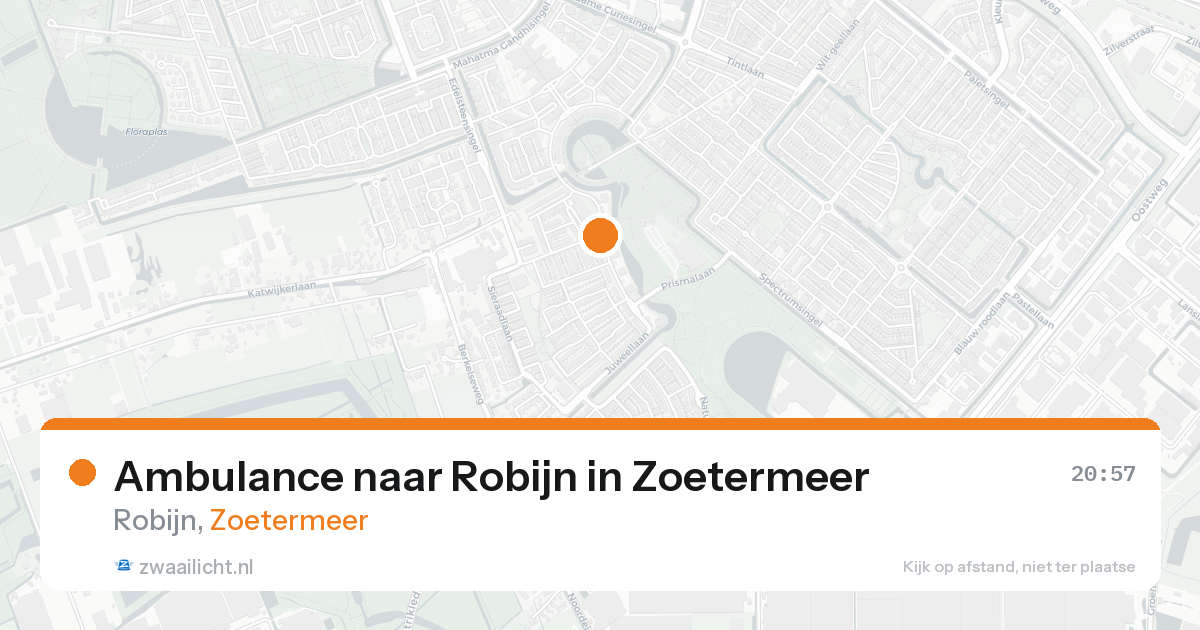 Ambulance naar Robijn in Zoetermeer — 16 aug 2026