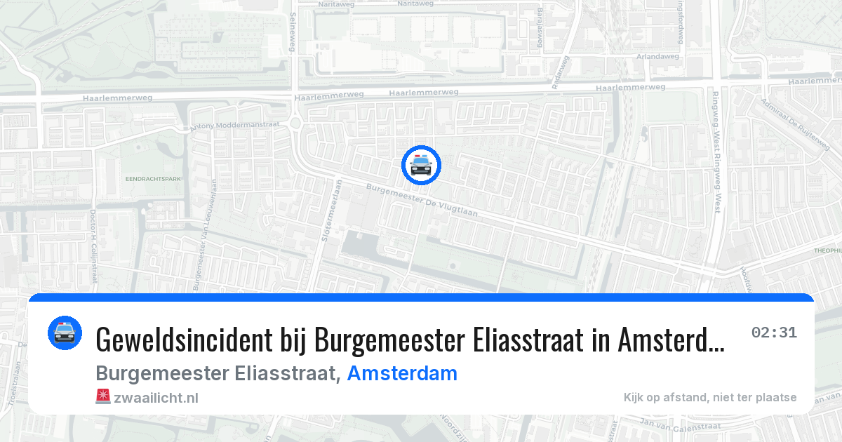 Geweldsincident bij Burgemeester Eliasstraat in Amsterdam — 31 jul 2026