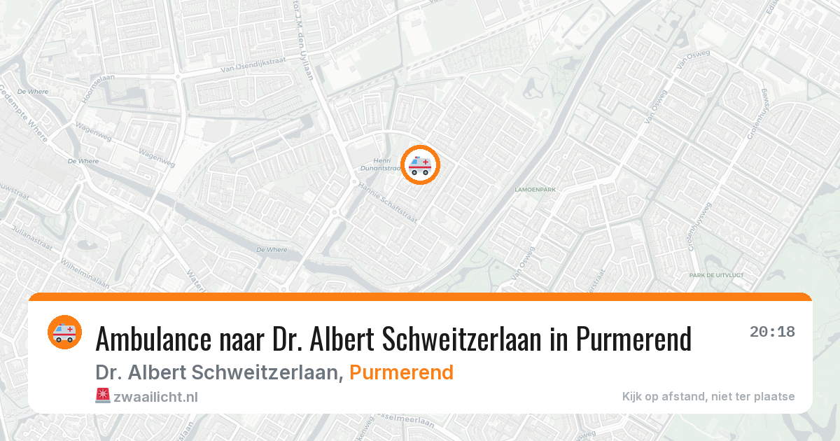 Ambulance naar Dr. Albert Schweitzerlaan in Purmerend — 18 jun 2026