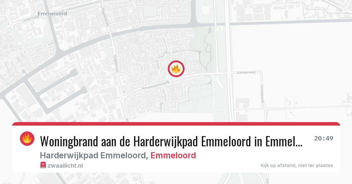 Woningbrand aan de Harderwijkpad Emmeloord in Emmeloord — 11 apr 2026