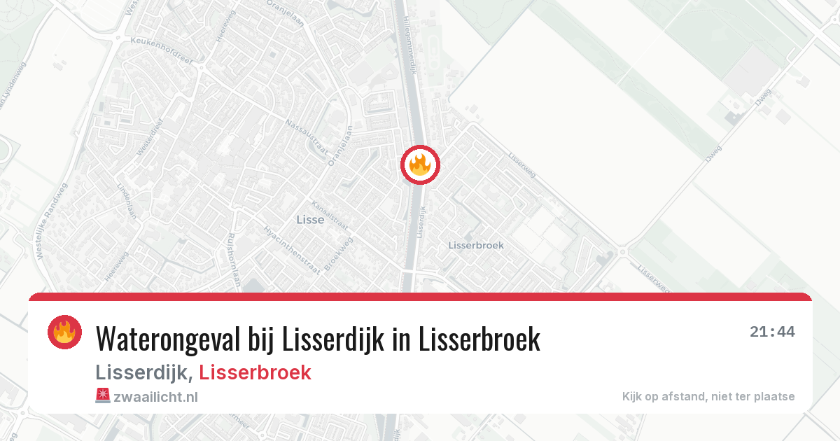 Waterongeval bij Lisserdijk in Lisserbroek — 9 apr 2026