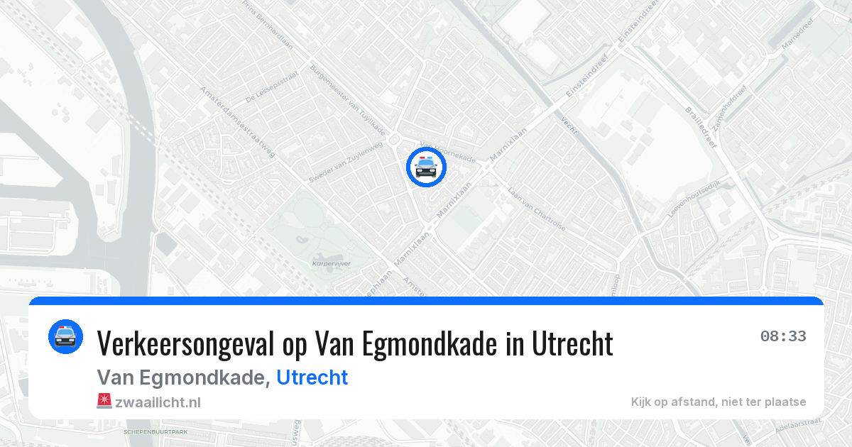 Verkeersongeval op Van Egmondkade in Utrecht — 16 jun 2026