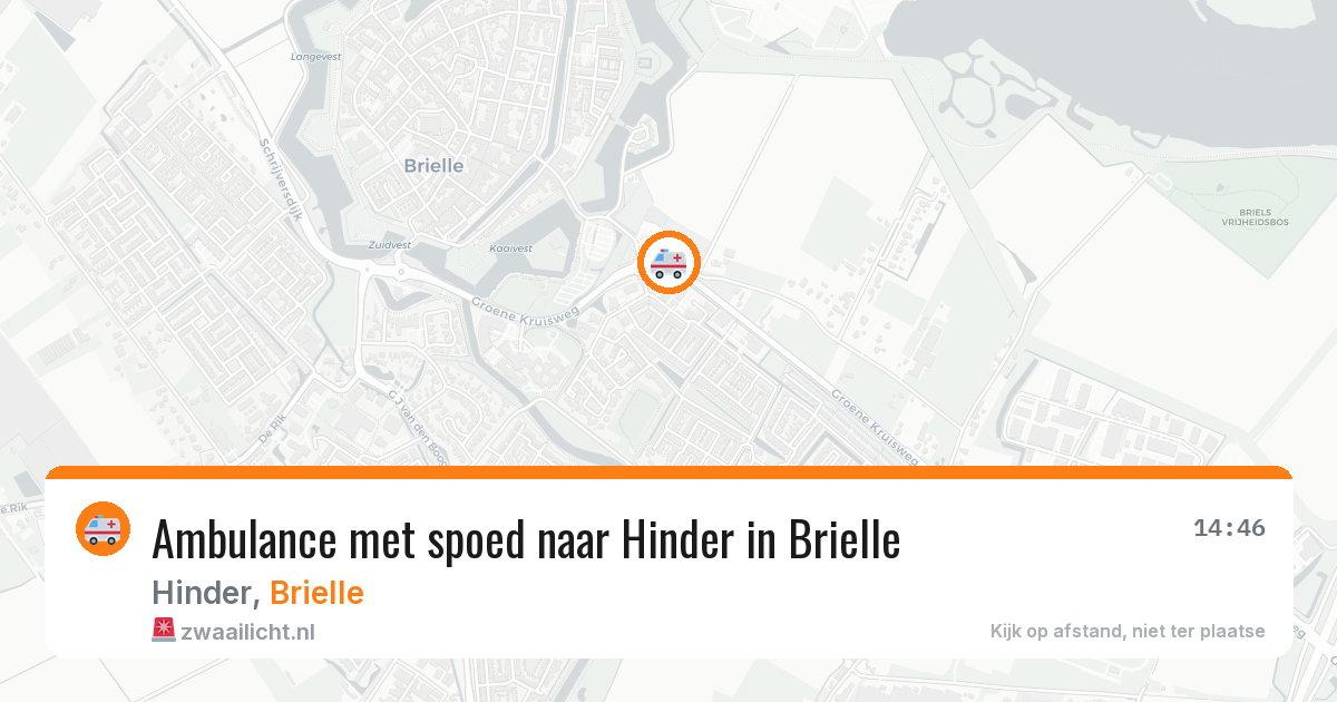 Ambulance met spoed naar Hinder in Brielle — 3 mei 2026